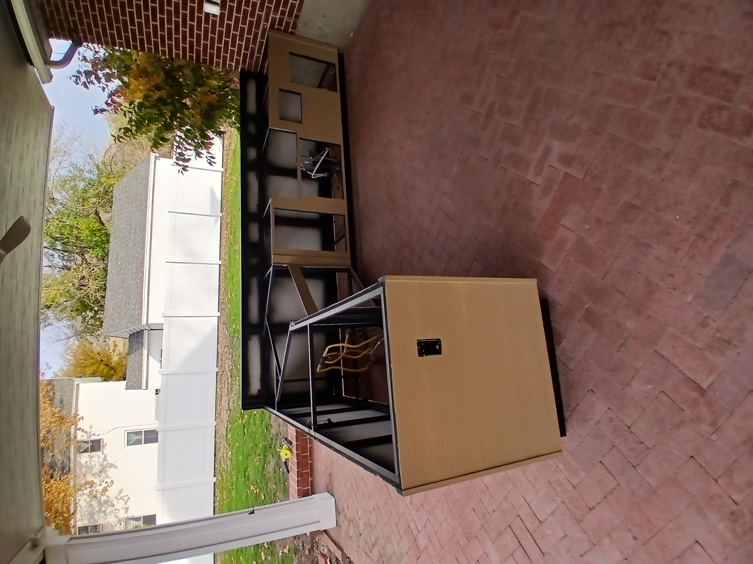 Hardie-board outdoor kitchen installation